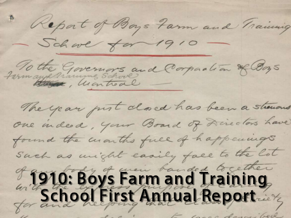 First Boys' Farm Annual Report