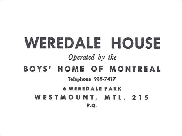 Logo de Weredale House en 1960
